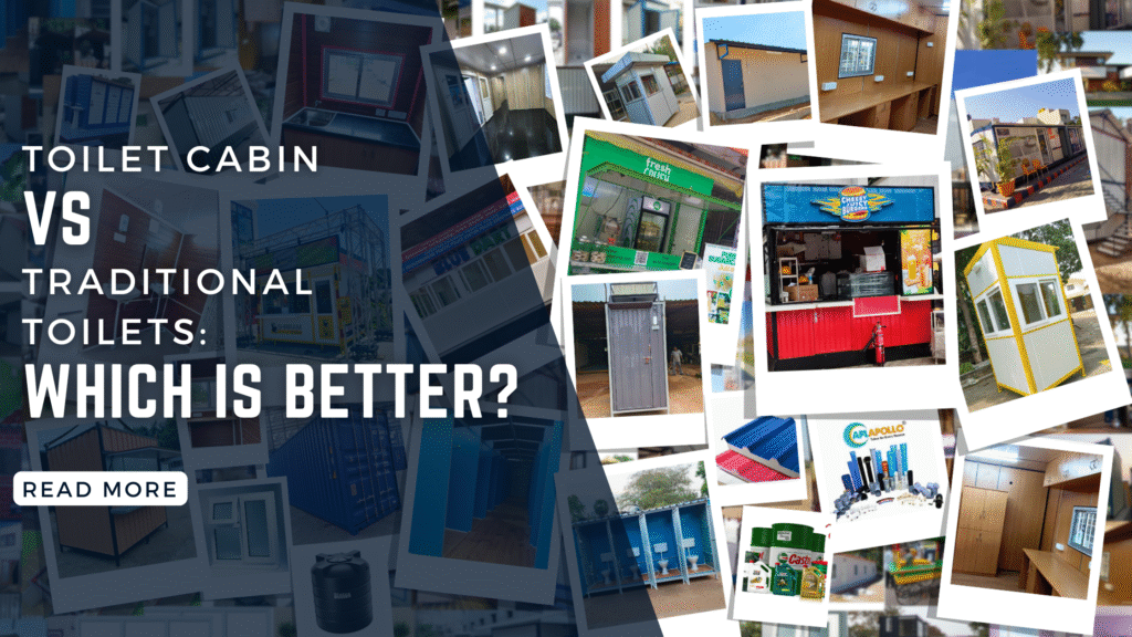 Toilet Cabin vs Traditional Toilets: Which Is Better? Toilet Cabin vs Traditional Toilets: Which Is Better? Choosing the right sanitation solution is critical for any space — whether it’s a construction site, public event, industrial facility, or temporary settlement. In this modern age, both toilet cabins and traditional toilets serve essential functions, but which is truly the better option? At Alpha Enterprises Chennai, we’ve helped hundreds of clients choose the right solution. In this post, we compare toilet cabins vs traditional toilets across multiple factors to help you make an informed decision. ✅ 1. Installation Time Toilet Cabin: Quick to install (usually within a day); no major construction or plumbing needed. Traditional Toilet: Requires masonry work, plumbing, drainage systems, and several days to weeks of construction. 🏆 Winner: Toilet Cabin ✅ 2. Portability Toilet Cabin: Fully portable. Can be moved to different locations as needed. Traditional Toilet: Permanent structure. Cannot be relocated. 🏆 Winner: Toilet Cabin ✅ 3. Cost and Budget Toilet Cabin: More affordable upfront. Lower maintenance and zero civil work. Traditional Toilet: Higher cost due to construction materials, labour, and plumbing. 🏆 Winner: Toilet Cabin ✅ 4. Ideal Usage Scenarios Toilet Cabin: Perfect for construction sites, outdoor events, temporary offices, remote areas. Traditional Toilet: Suitable for permanent buildings, homes, and large institutions. 🏆 Tie: Depends on use case ✅ 5. Maintenance Toilet Cabin: Easy to clean, with smooth interiors and proper ventilation. Traditional Toilet: Maintenance can be expensive and time-consuming if plumbing fails. 🏆 Winner: Toilet Cabin ✅ 6. Water Supply & Waste Management Toilet Cabin: Can function with minimal water, and includes options like bio-toilets or waste tanks. Traditional Toilet: Requires connection to a water line and underground drainage. 🏆 Winner: Toilet Cabin (especially in off-grid areas) ✅ 7. Hygiene and Comfort Toilet Cabin: Modern models offer excellent hygiene, built-in ventilation, and safe interiors. Traditional Toilet: Can offer more comfort if properly built and maintained. 🏆 Tie: Depends on quality ✅ 8. Environmental Impact Toilet Cabin: Can include eco-friendly features like bio-digesters and low-flow fixtures. Traditional Toilet: Higher water usage and construction-related environmental footprint. 🏆 Winner: Toilet Cabin (with eco-upgrades) ✅ Summary Comparison Table: Feature Toilet Cabin Traditional Toilet Installation Time 7 Day 15–30 Days Portability ✅ Yes ❌ No Cost 💰 Low 💰💰 High Water Requirement Low (or none) High Ideal For Temporary Use & Permanent Use Permanent Use Environmental Options ✅ Available ❌ Limited Maintenance Easy Moderate to Complex ✅ Conclusion If you're running a project, organizing an event, or operating in a remote location, toilet cabins are the smart choice. They’re portable, affordable, hygienic, and quick to deploy — without the long-term hassle of traditional toilet construction. At Alpha Enterprises Chennai, we manufacture and deliver premium-quality toilet cabins for every need — available in customizable sizes and layouts. Ready to upgrade your sanitation facilities? Contact Alpha Enterprises Chennai today for durable, affordable, and ready-to-use toilet cabins.